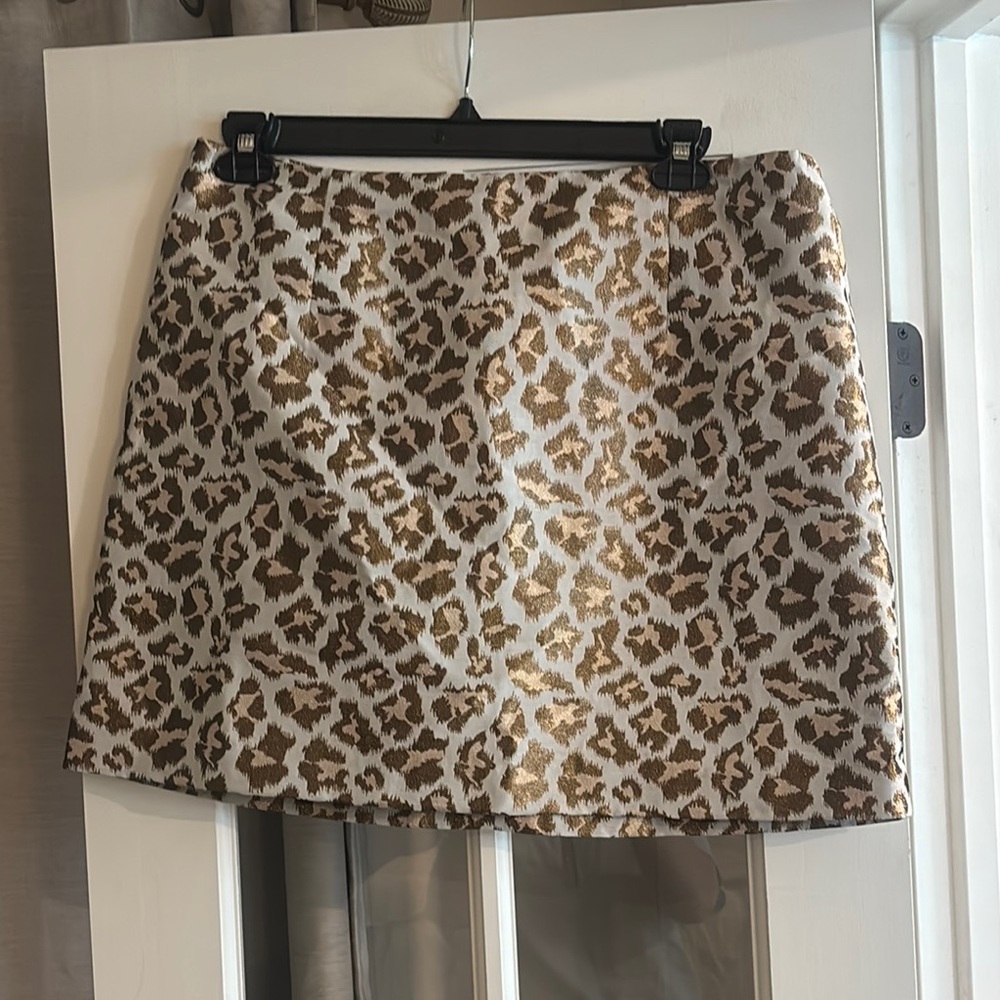 Lilly Pulitzer Metallic Leopard Skirt
